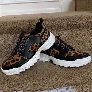 Animal Print Platform Sneakers NWT